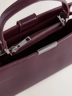 bordeaux - Sac à poignée supérieure effet Crocs