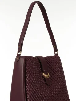 bordeaux - Sac hobo Luella Grey Taupe Flora Weave