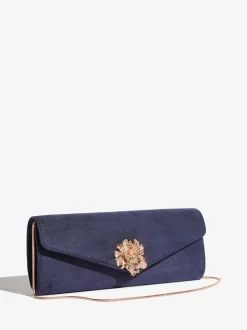 Bordure fleurie bleu marine - Pochette Lipsy