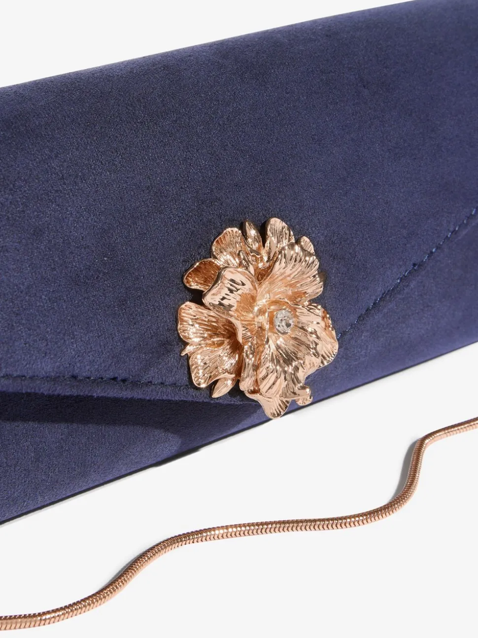 Bordure fleurie bleu marine - Pochette Lipsy