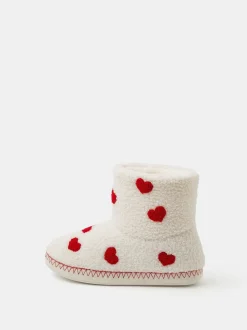 Bottes chaussons Accessorize imprimé cœur