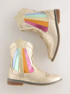 Bottes Little Bird by Jools Oliver Western métallisées