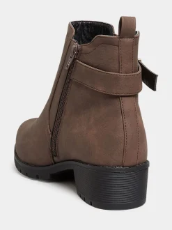 Bottines à boucle coupe extra-large Yours Curve