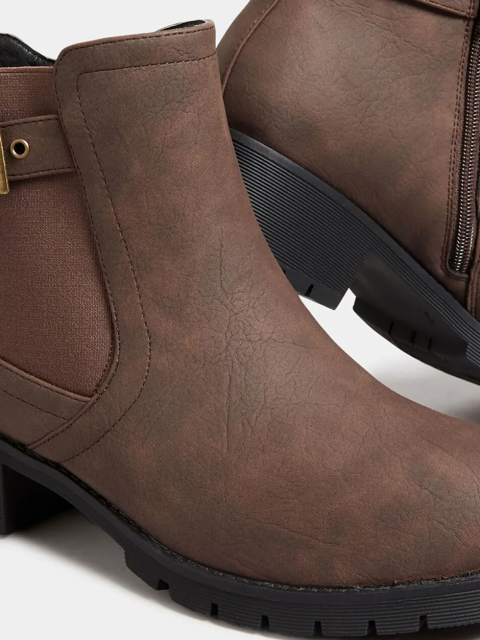 Bottines à boucle coupe extra-large Yours Curve