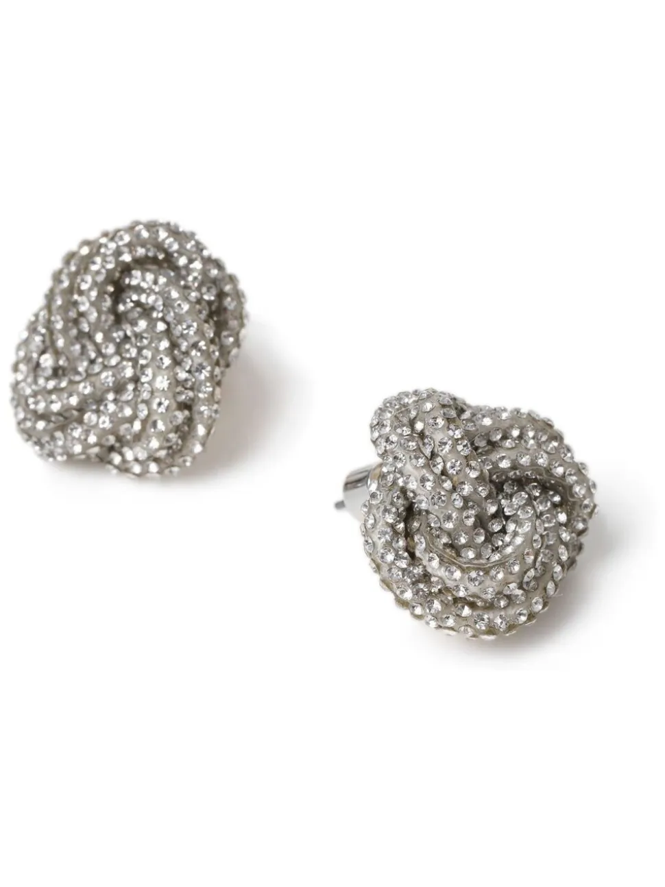 Boucles d’oreilles à nœud scintillant Aela Argent Ton