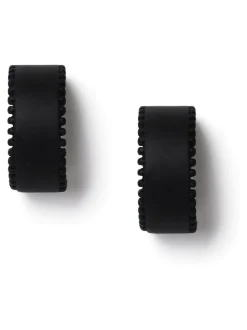 Boucles d’oreilles Aela mates épaisses noires