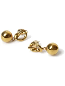 Boucles d’oreilles Aela ton Or en acier inoxydable avec nœud