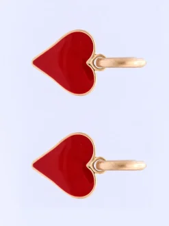 Boucles d’oreilles Bibi Bijoux dorées à cœur