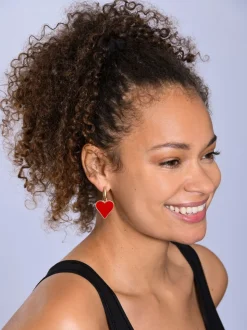 Boucles d’oreilles Bibi Bijoux dorées à cœur
