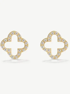 Boucles d’oreilles D.louise imperméables avec clous de trèfle