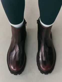 Bourgogne Rouge Brevet - Bottines Forever Comfort® à semelle crantée Chelsea