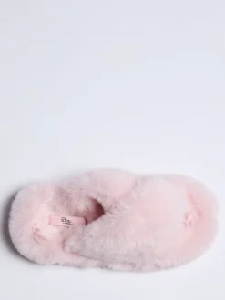 Boux Avenue - Chaussons à semelle crantée et à bandes croisées
