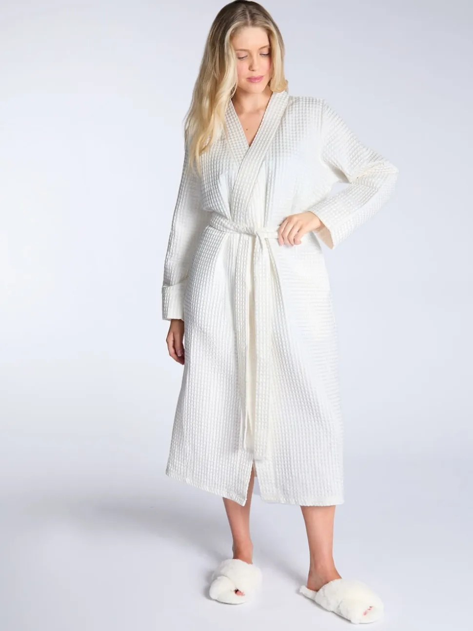 Boux Avenue Long Peignoir gaufré