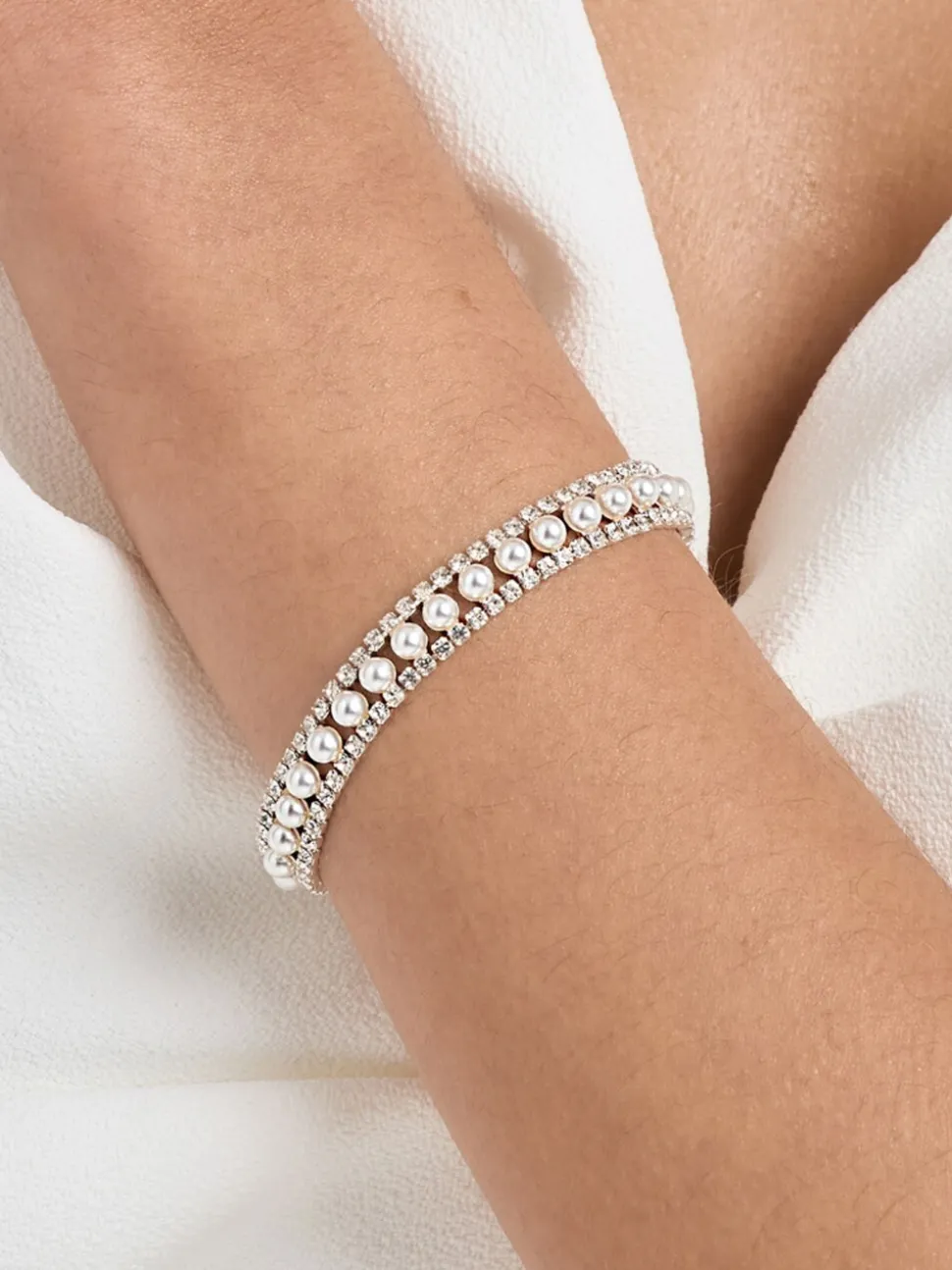 Bracelet Jon Richard ton perle et cristal