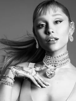 Bracelet tennis Swarovski x Ariana Grande en rhodium plaqué cœur