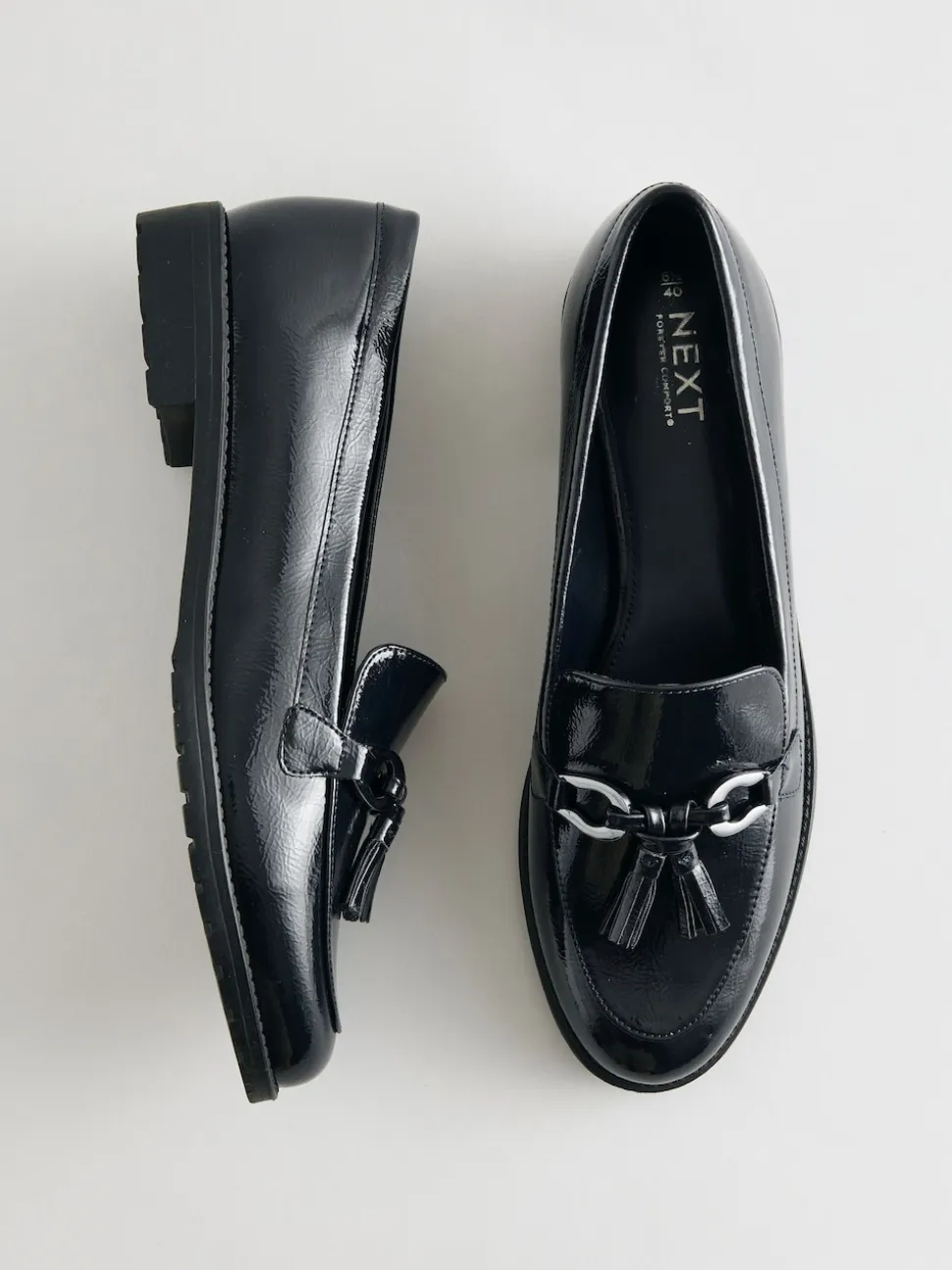 Brevet de la Marine - Mocassins vernis à glands avec détails métalliques