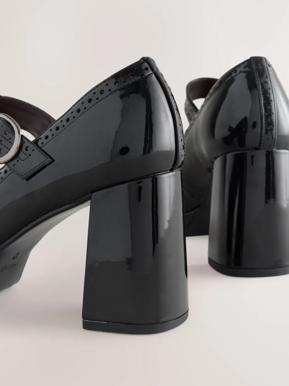 Brevet noir - Chaussures Forever Comfort® Brogue Mary Jane à talons carrés