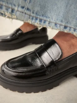 Brevet noir - Mocassins à semelle épaisse