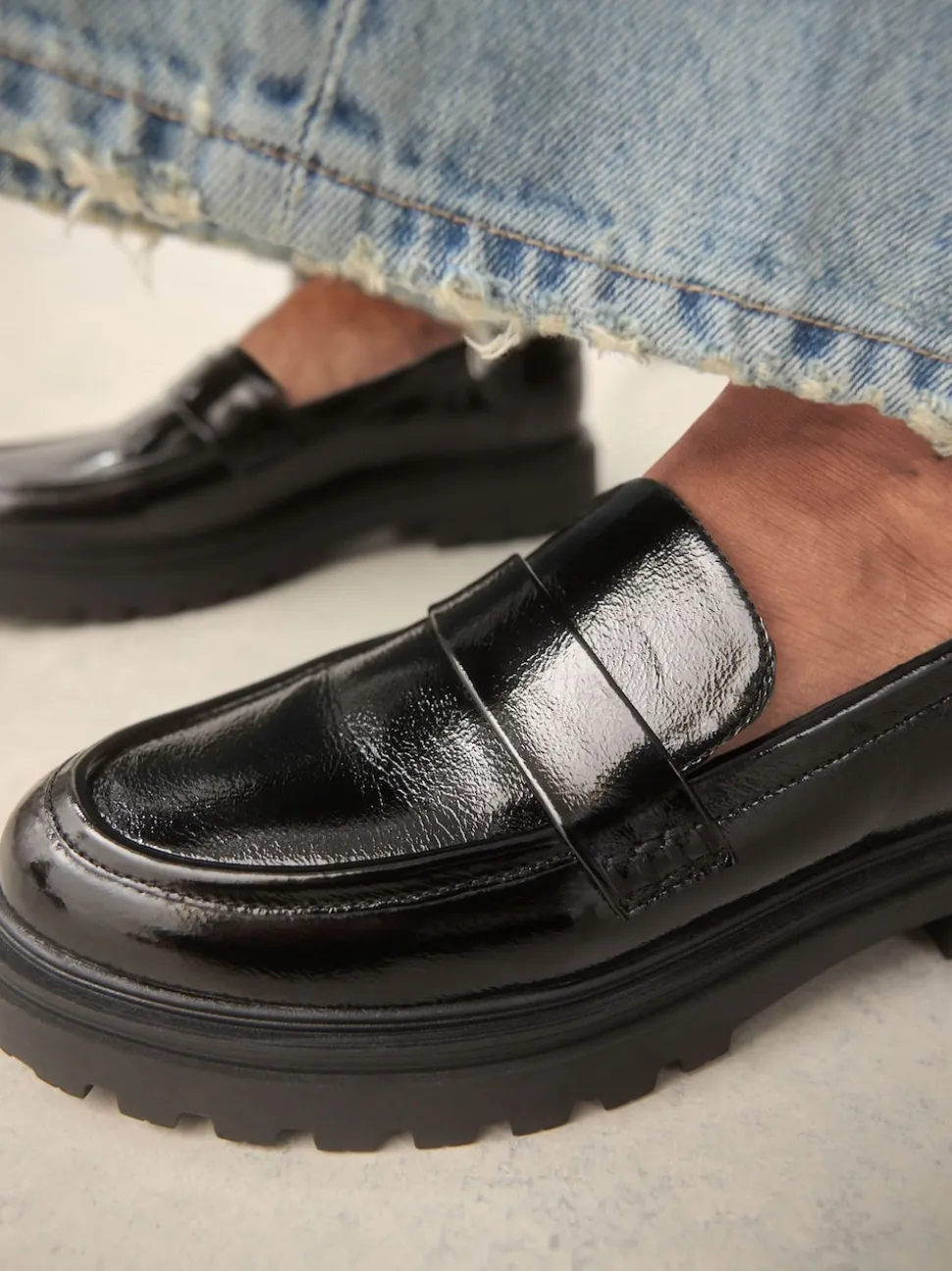 Brevet noir - Mocassins à semelle épaisse