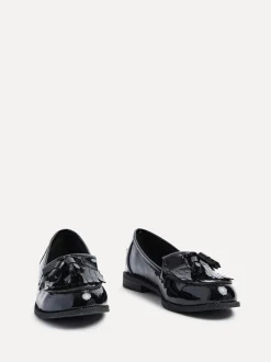 Brevet noir - Mocassins Linzi Rosemary classiques à enfiler avec détails à glands