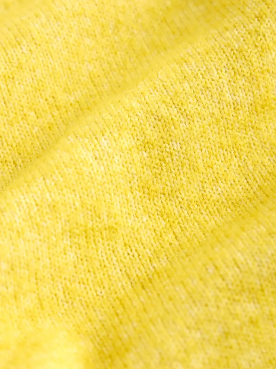 Broderie Pickles jaune - Cardigan tricoté à Col rond en laine