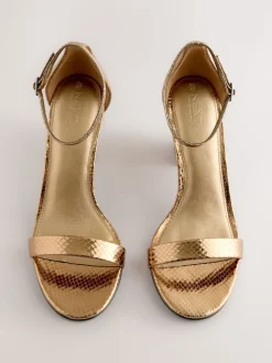 bronze - Sandales à talons carrés