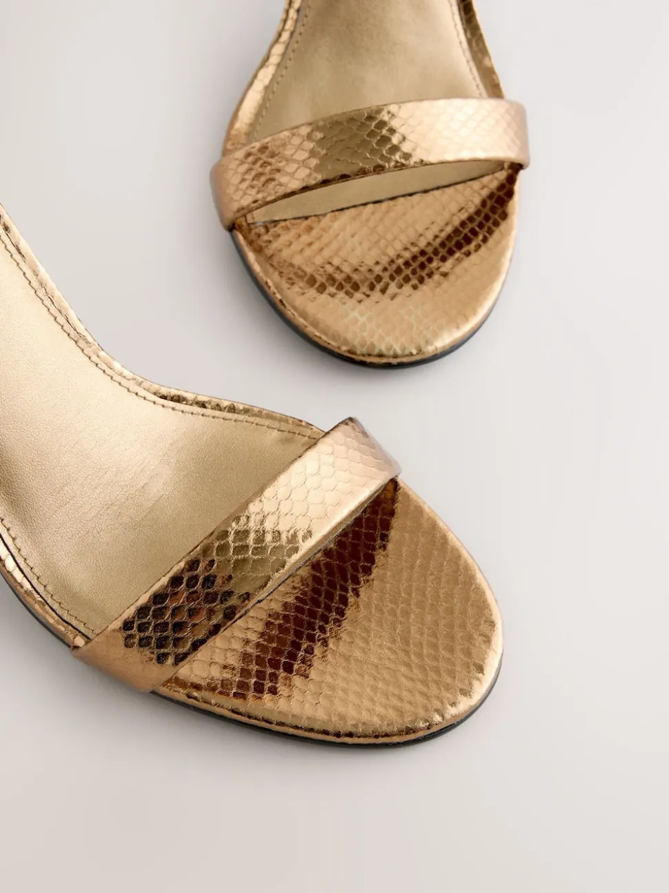 bronze - Sandales à talons carrés