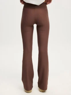 Brun clair - Leggings évasés doublés de polaire Cotton On