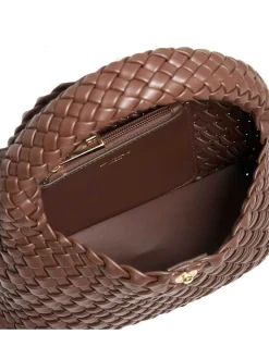 Brun foncé - Dune London Court sac souple tissé Dinky