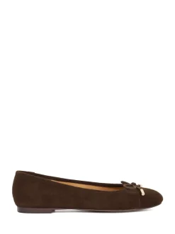 Brun foncé - Dune London Semelle la plus souple Contrastée Cuir Ballerine Chaussures plates