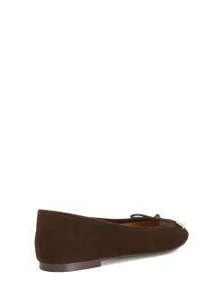Brun foncé - Dune London Semelle la plus souple Contrastée Cuir Ballerine Chaussures plates