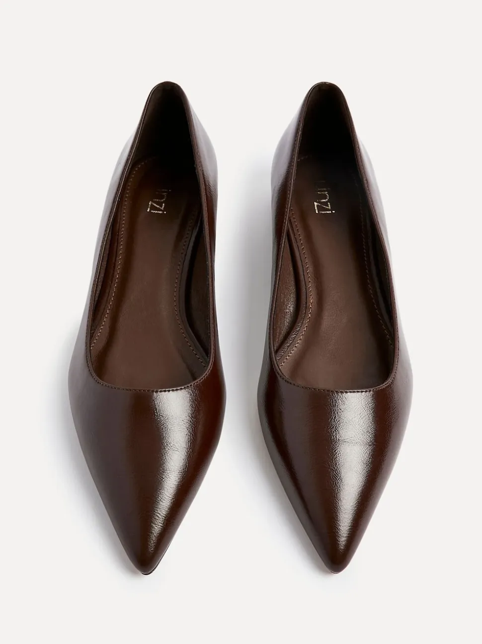 Brun foncé - Linzi Orian Ballet à bout pointu Chaussures plates