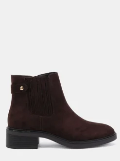 Brun foncé - Novo Bottines plates Chelsea Darlina à Coupe large