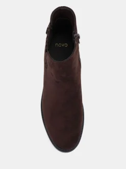Brun foncé - Novo Bottines plates Chelsea Darlina à Coupe large