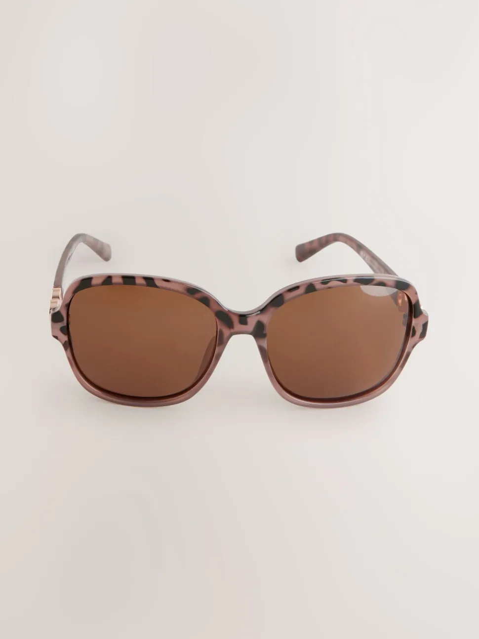 Brun/Crème - Grandes Lunettes de soleil carrées polarisées