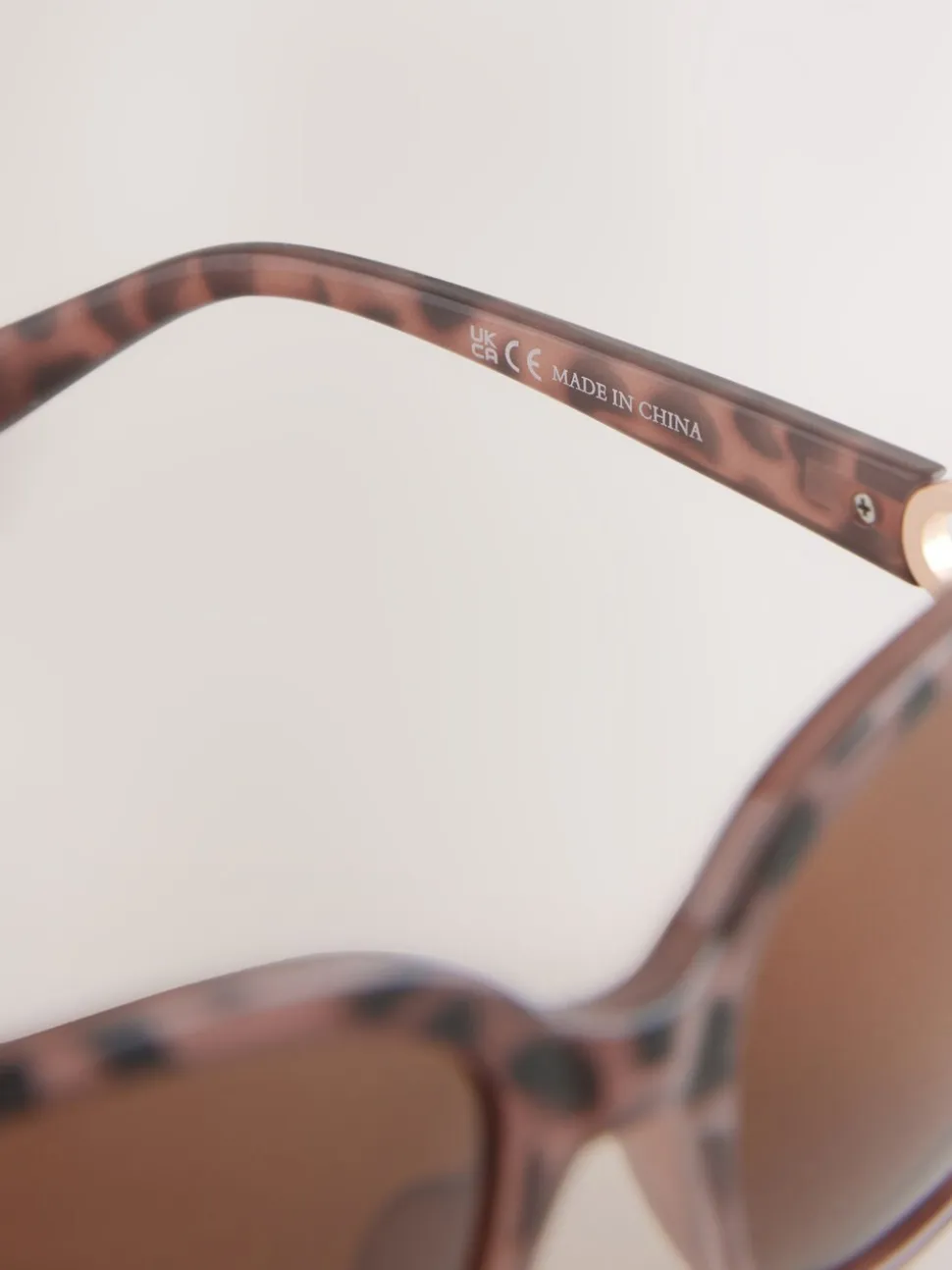 Brun/Crème - Grandes Lunettes de soleil carrées polarisées