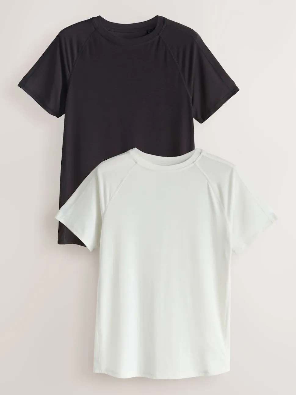 Brun/Crème - Lot de 2 T-shirts Active à manches courtes à Col rond