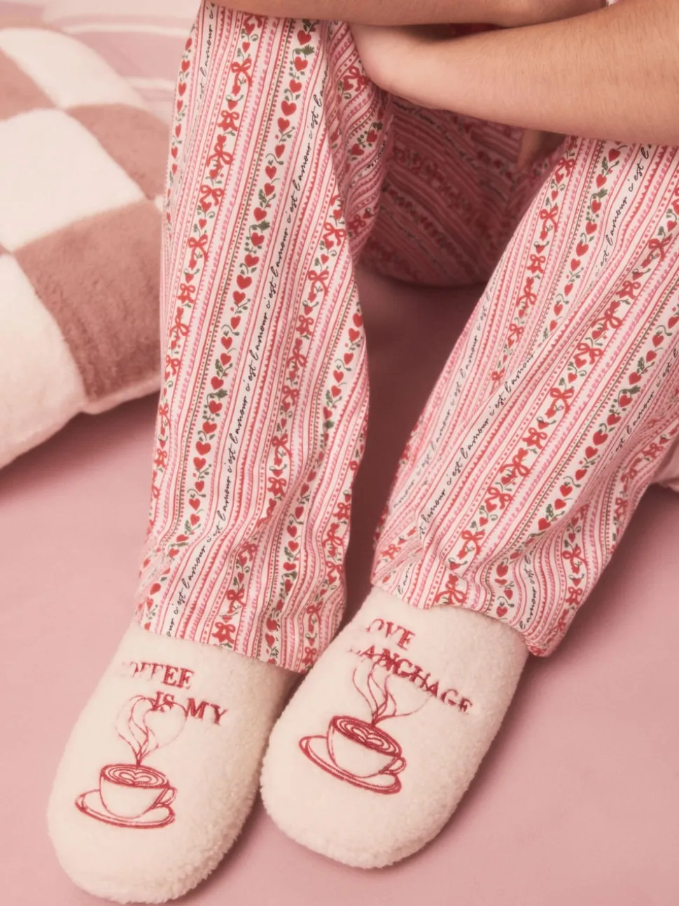 Café - Chaussons mules en peau de mouton
