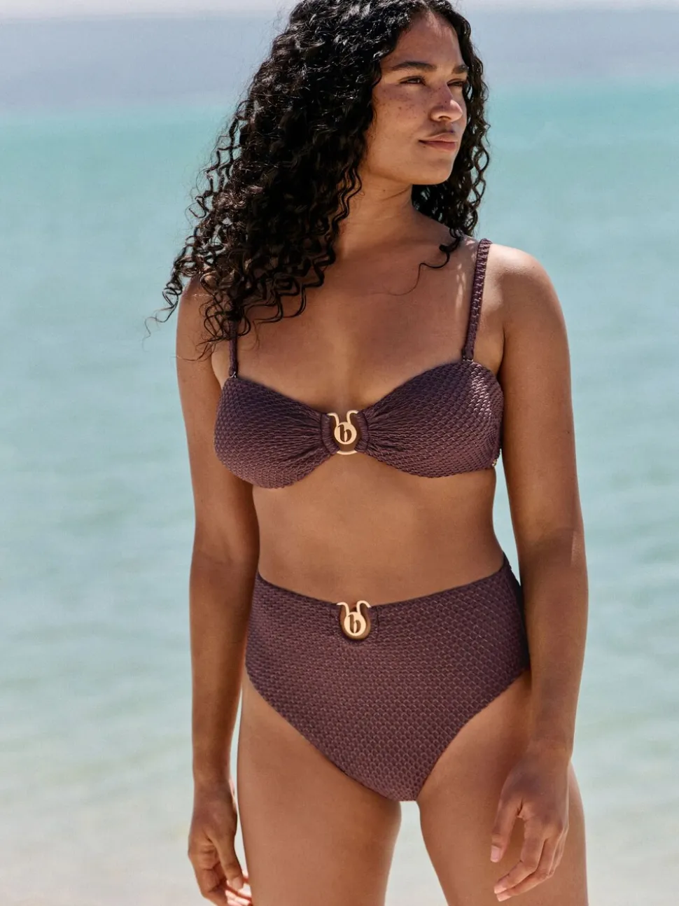 Caleçons B by Ted Baker Lurex marron chocolat