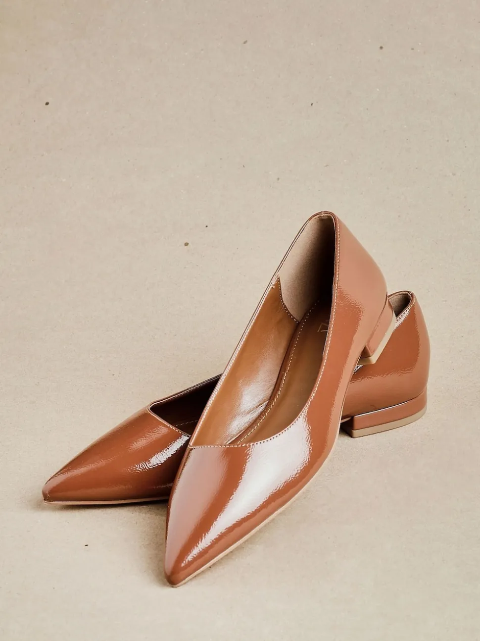 caramel - Linzi Orian Ballet à bout pointu Chaussures plates