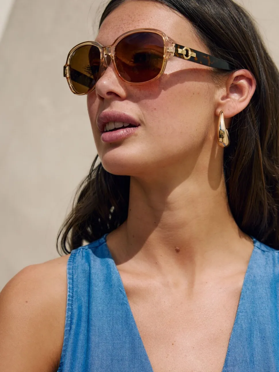 caramel - Lunettes de soleil carrées polarisées petites tailles