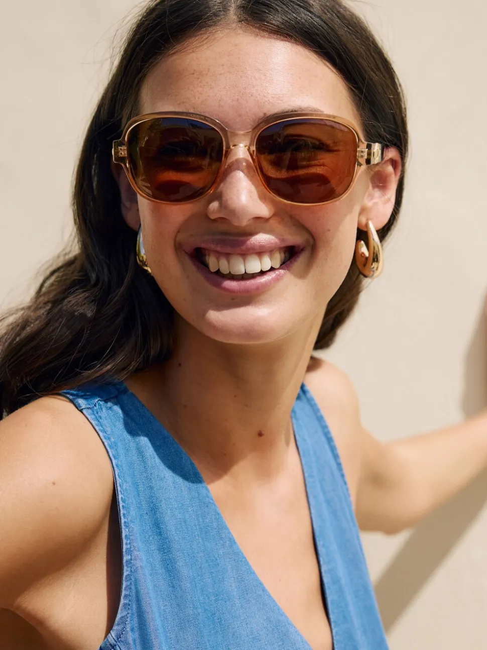 caramel - Lunettes de soleil carrées polarisées petites tailles