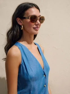 caramel - Lunettes de soleil carrées polarisées petites tailles