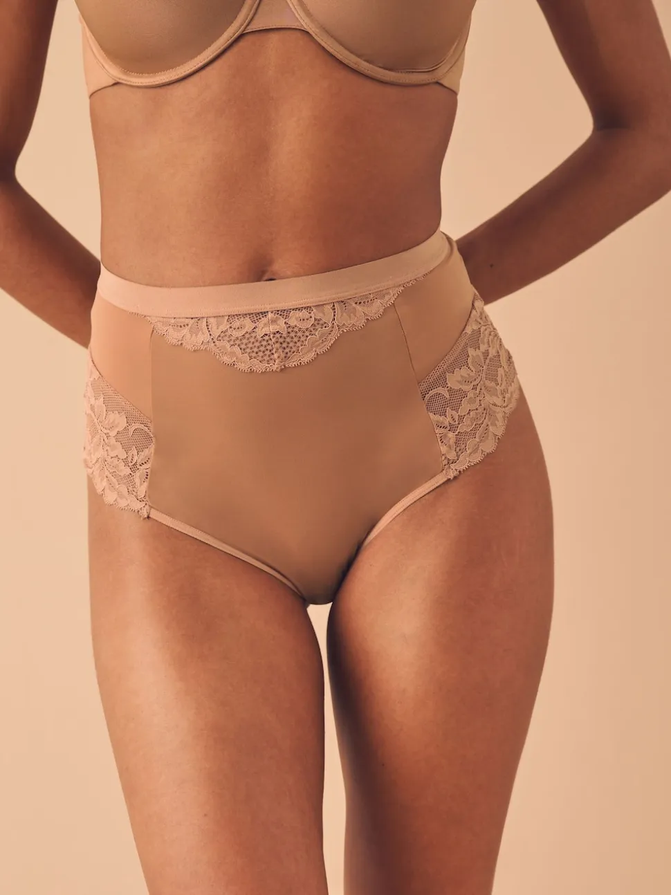 Caramel Nude - Tongs taille haute légers et modelants pour le contrôle de l'abdomen 2 Pack