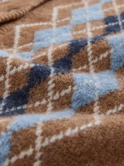 Cardigan Laura Ashley Argyle en maille avec une touche de laine