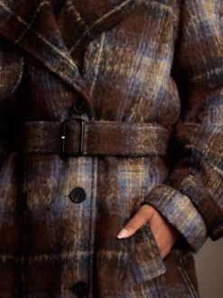 Carreaux marron chocolat - Trench