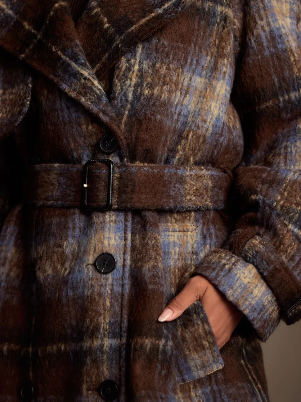 Carreaux marron chocolat - Trench
