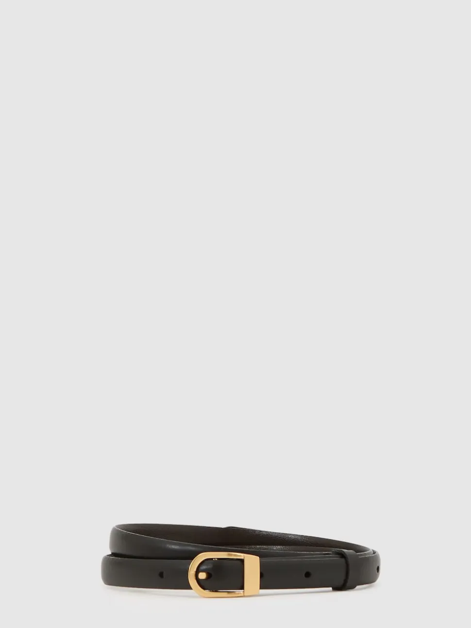 Ceinture à boucle courte en cuir Reiss Mila