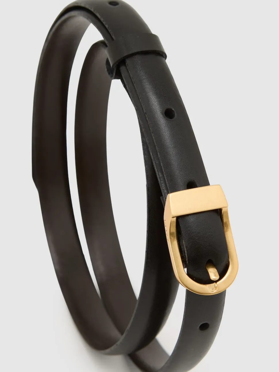 Ceinture à boucle courte en cuir Reiss Mila
