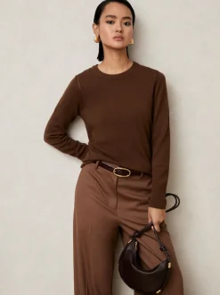 Ceinture à boucle ovale en cuir verni Reiss Drew